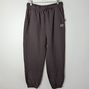 HH Embroidered Dark Brown Women's Drawstring Joggers